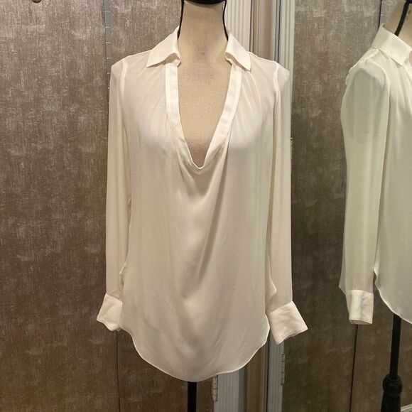 Haute Hippie Cream Silk blouse, XS - Picture 1 of 7